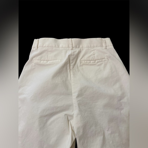 Banana Republic Factory Women’s Size 10 White Pleated Crop Chino Pants - Picture 6 of 6